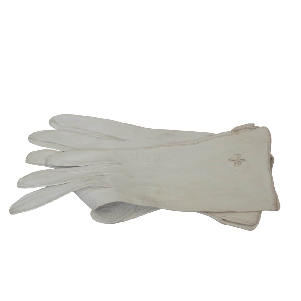 Vintage Aris Van Raalte Kidskin Leather Gloves Lot 5 Pairs Ivory Cream Lace 7.5 - Picture 6 of 16